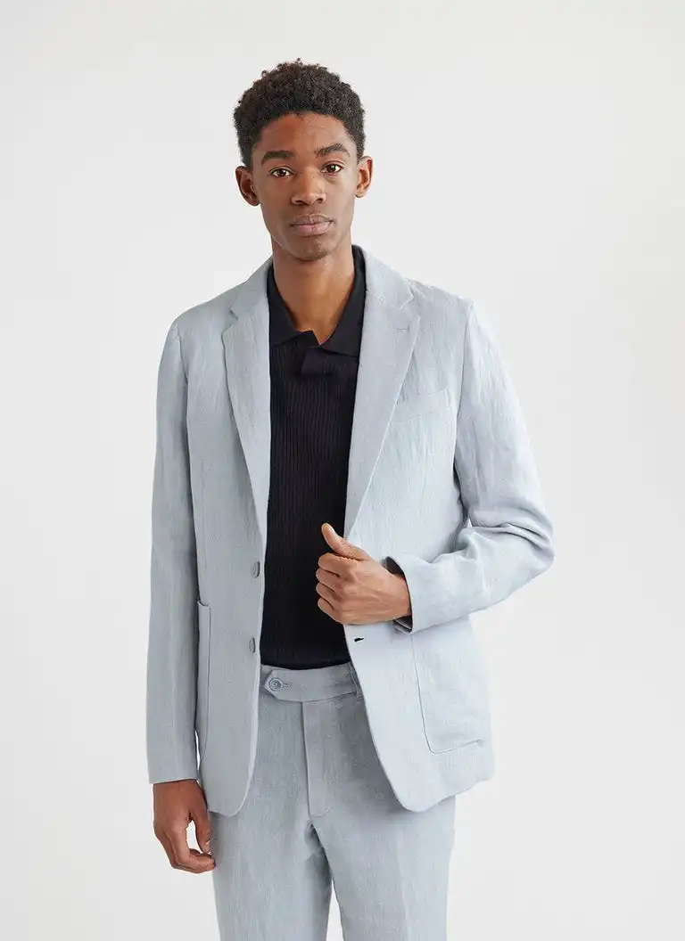 Blazer en lin Percival en bleu clair