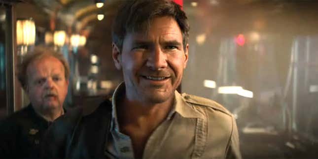 Harrison Ford dans le rôle d'Indiana Jones dans Indiana Jones et le cadran du destin. 