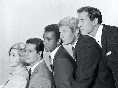 Mission: Impossible casting shot avec de gauche, Barbara Bain comme Cinnamon Carter, Peter Lupus comme W...