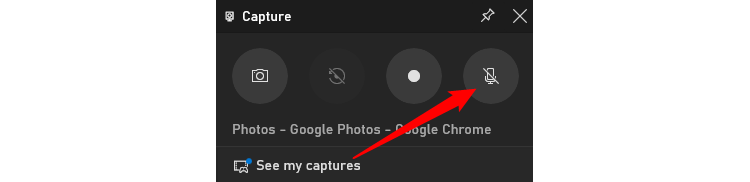 Cliquez sur le bouton du microphone pour basculer l'enregistrement de votre microphone. 