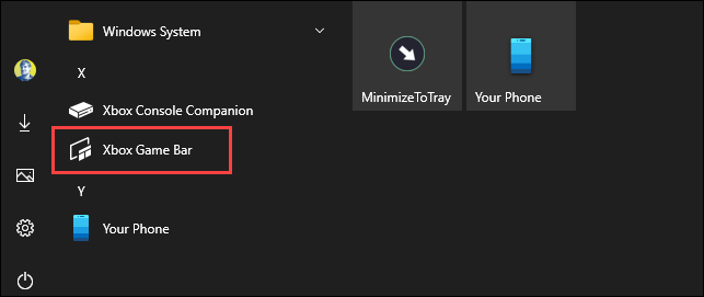 ouvrir la barre de jeu Xbox
