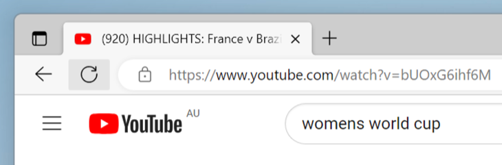 Actualisez YouTube pour recharger la vidéo en cours