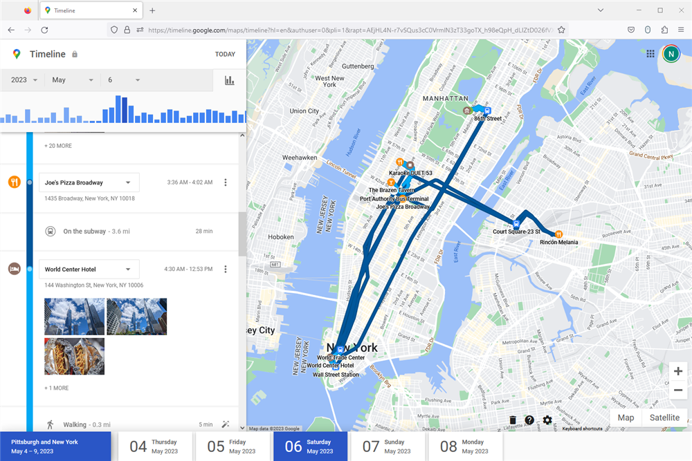 Un voyage autour de Manhattan. 
