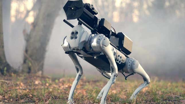 Image de l'article intitulé Le Massachusetts veut interdire les robots armés d'armes à feu