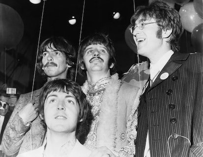 Beatles 1967 George Harrison, Paul McCartney, Ringo Starr et John Lennon à All You Need Is Love T...