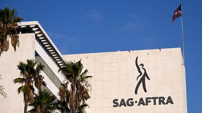 Le siège de Los Angeles pour SAG-AFTRA, pris lors de la grève des acteurs le 24 octobre 2023.