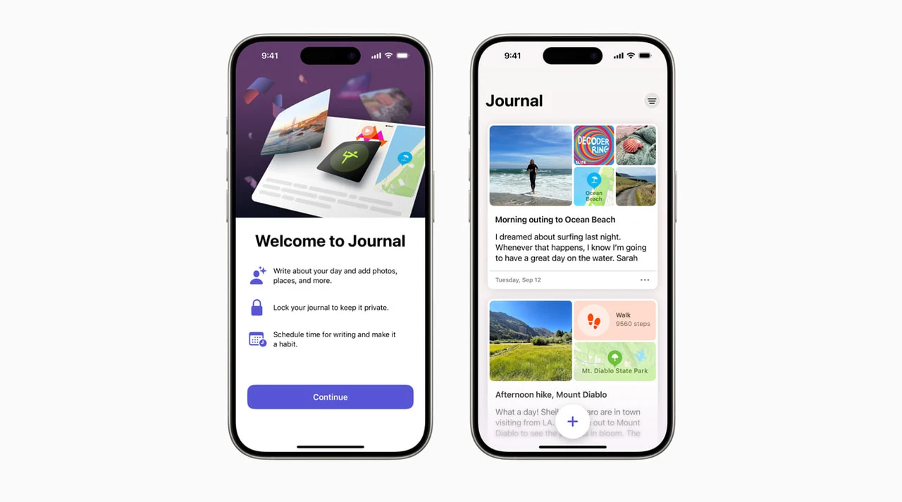 Nouvelle application Journal lancée par Apple