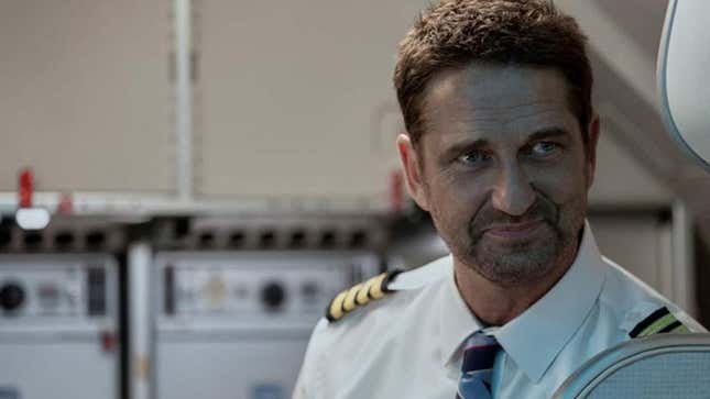 Gerard Butler dans L'Avion de 2023.