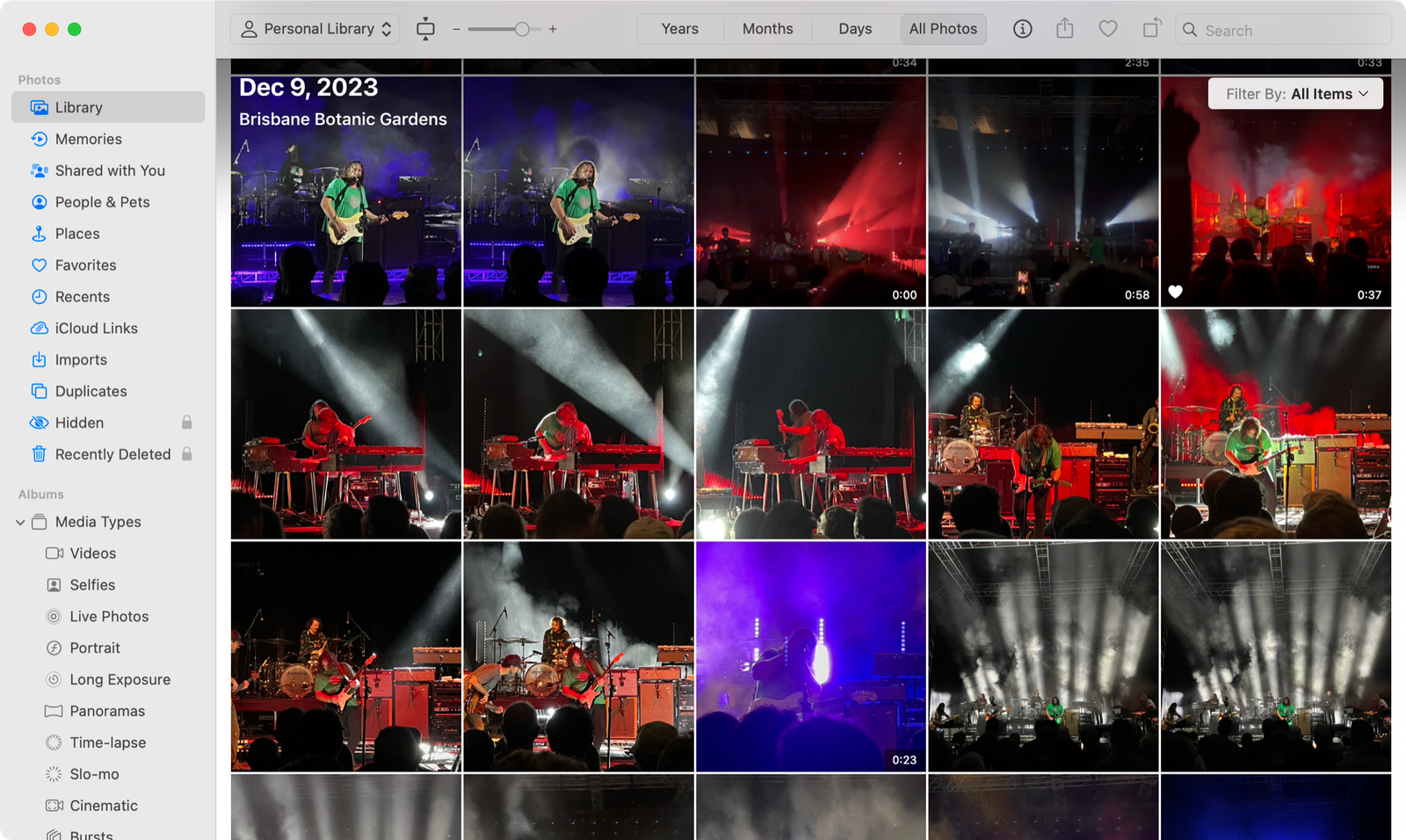 Photos pour macOS avec la bibliothèque de photos iCloud activée.