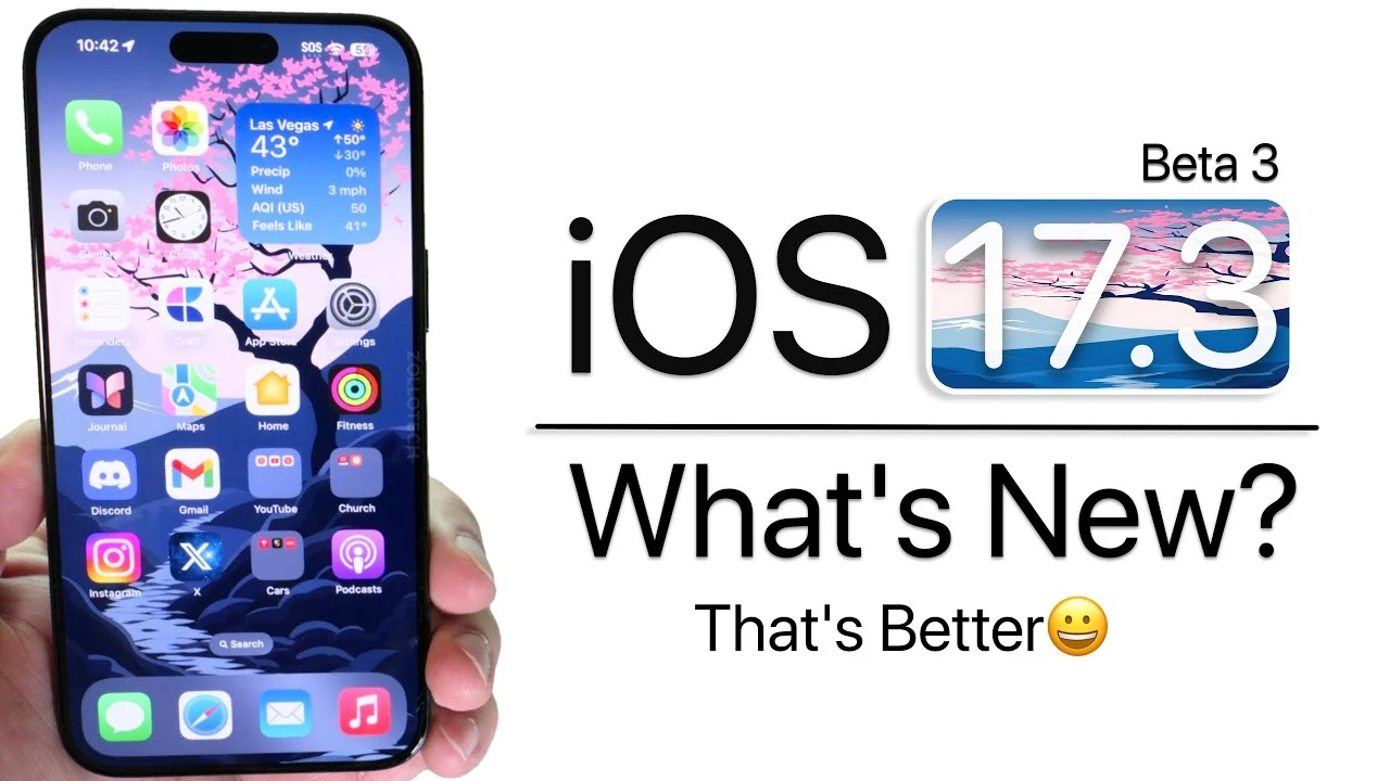 iOS 17.3 bêta 3