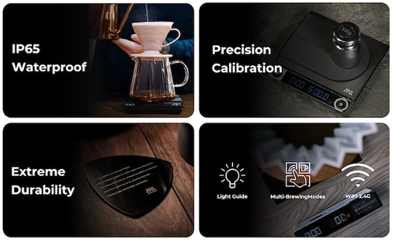 Caractéristiques de la balance à café WeighMaster