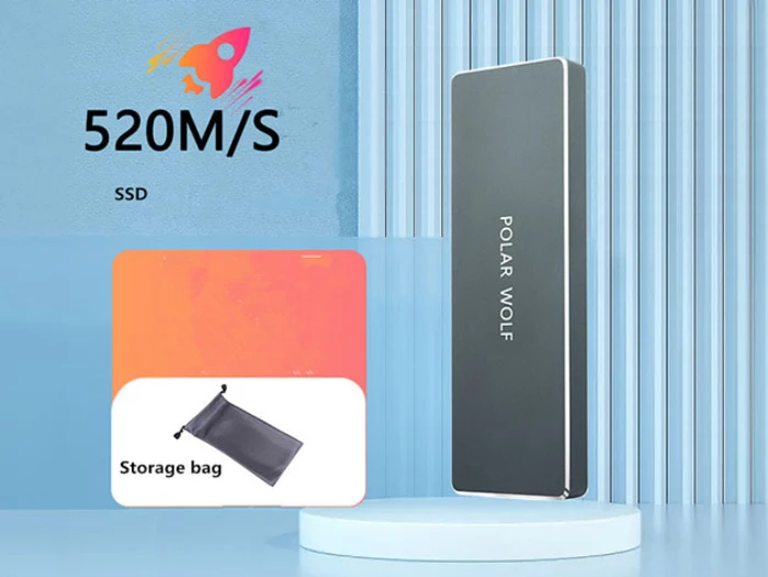 SSD externe ultra portable en aluminium Polar Wolf