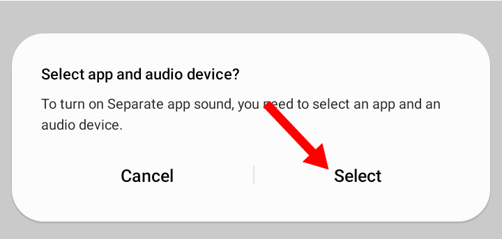 Appuyez sur « Sélectionner une option »