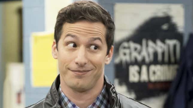 Andy Samberg dans le rôle de Jake Peralta dans Brooklyn Nine-Nine.