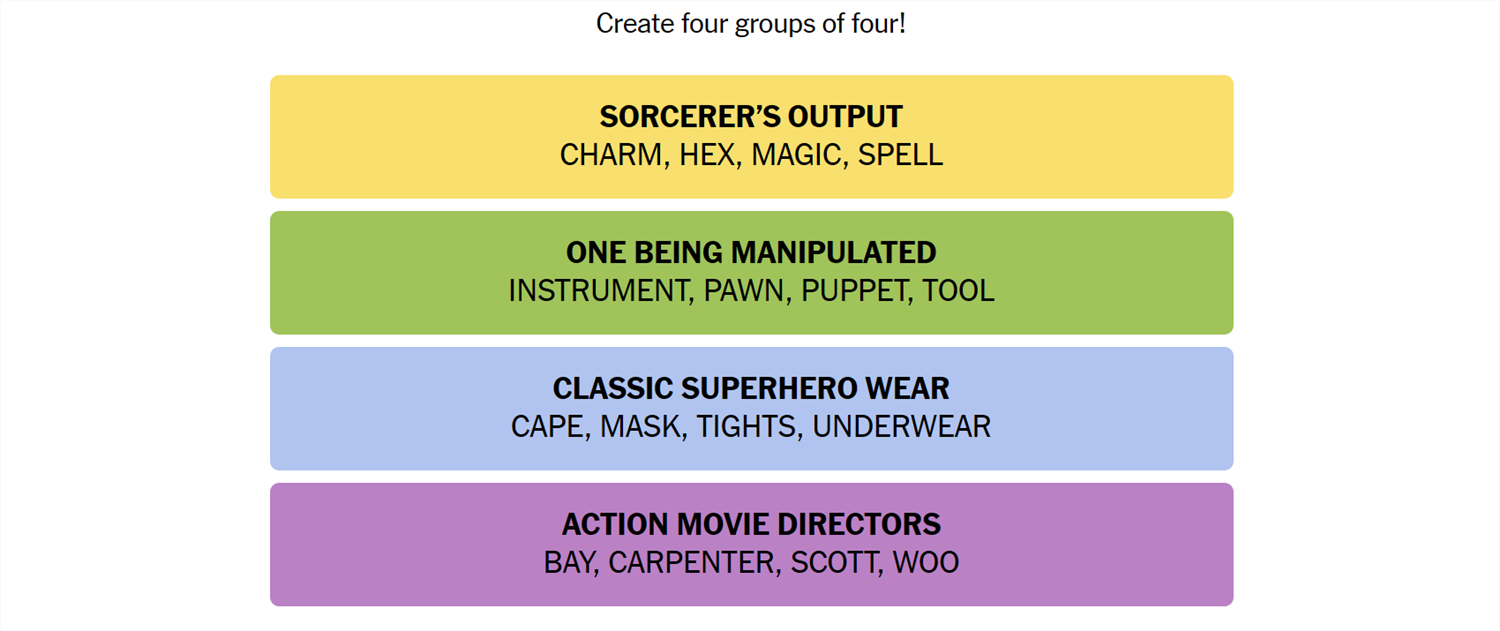 20 mai Connexions groupes et mots. 