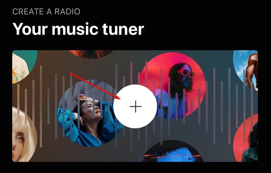 Votre option de tuner musical dans YouTube Music.