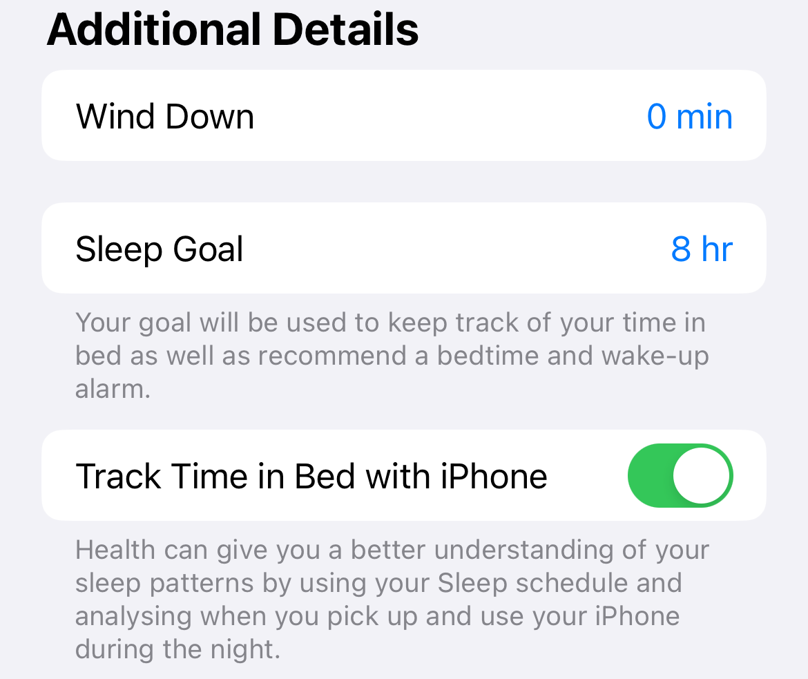 Définissez vos objectifs de détente et de sommeil dans iPhone Health.