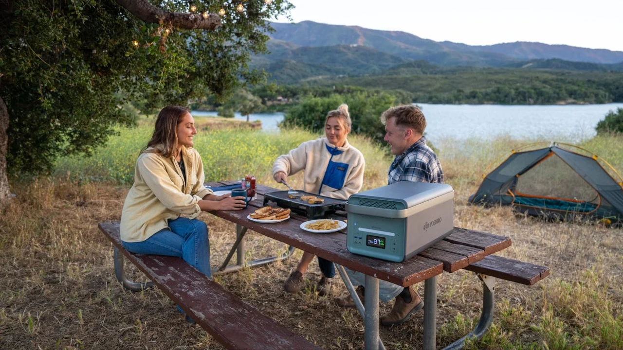 Alimentation électrique pour camping