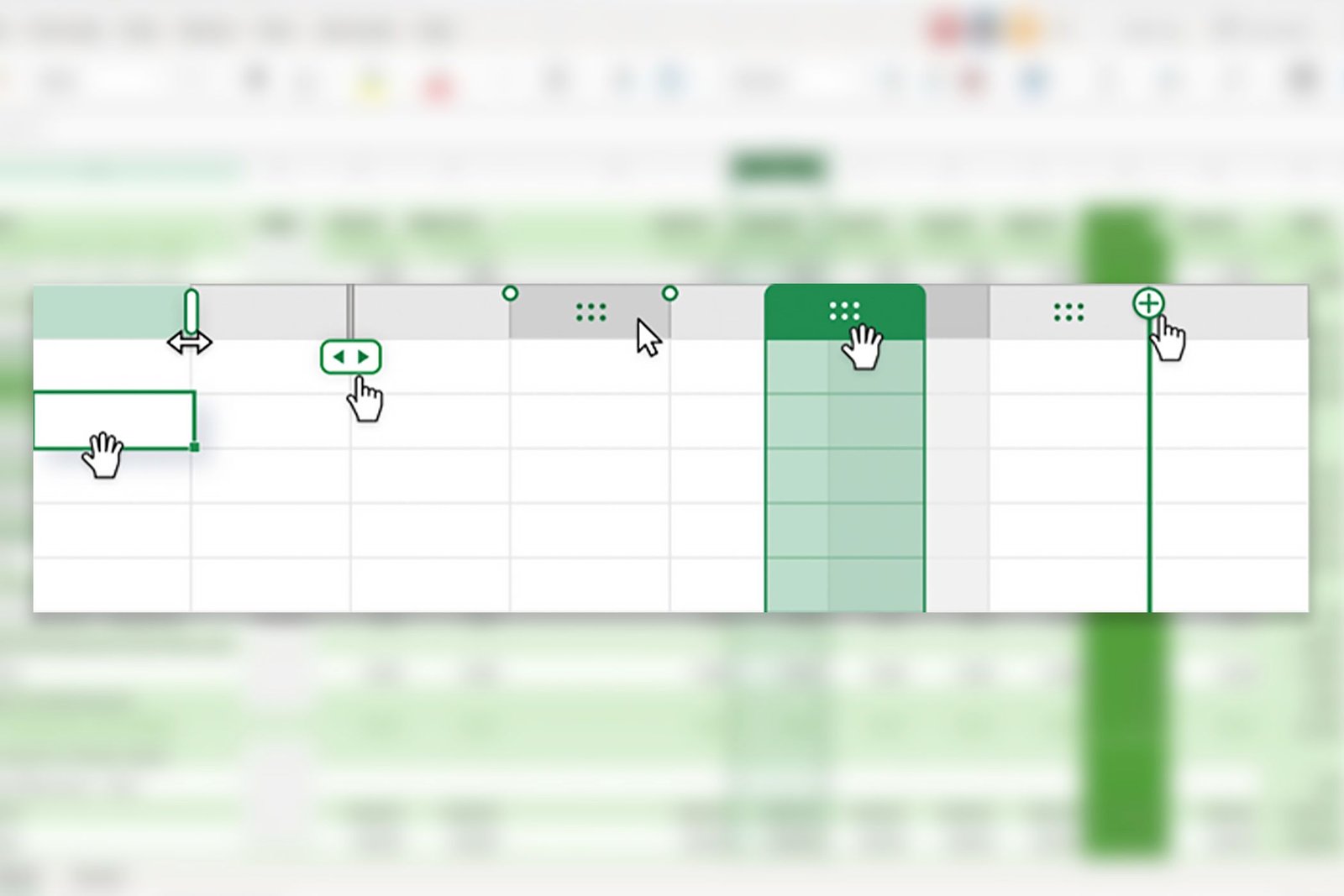 Nouvelles options de contrôle de la souris dans Excel basé sur le Web.