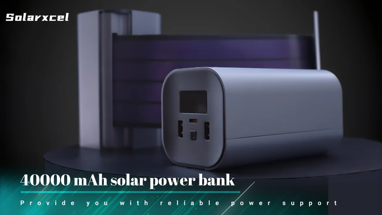 panneau solaire rétractable et banque d'alimentation