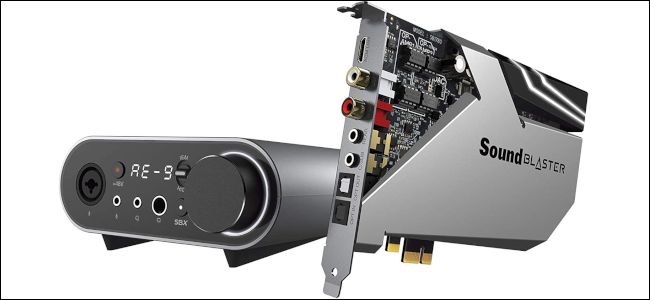 Carte PCIe Sound Blaster AE-9 de Creative avec module de contrôle audio