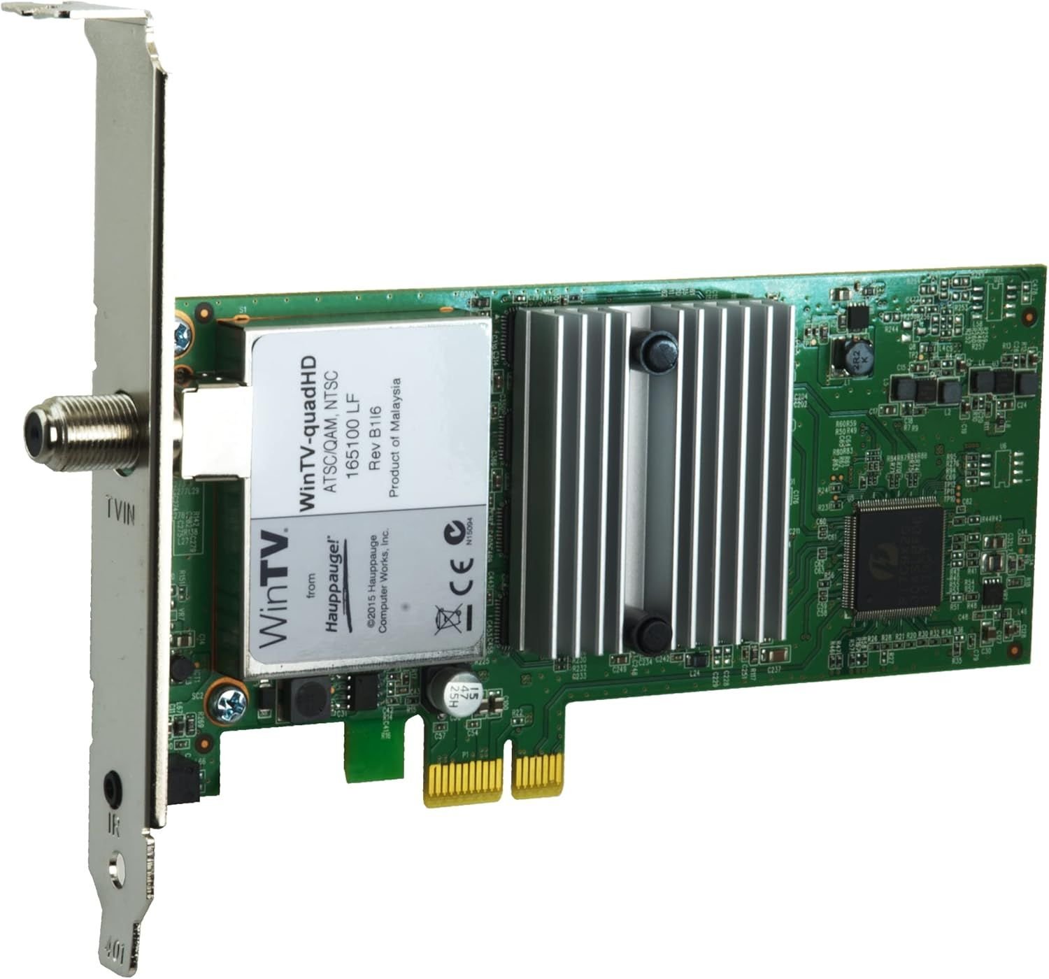 Récepteur ATSC Over-The-Air WinTV-quadHD PCIe 4 Tuner avec IR noir