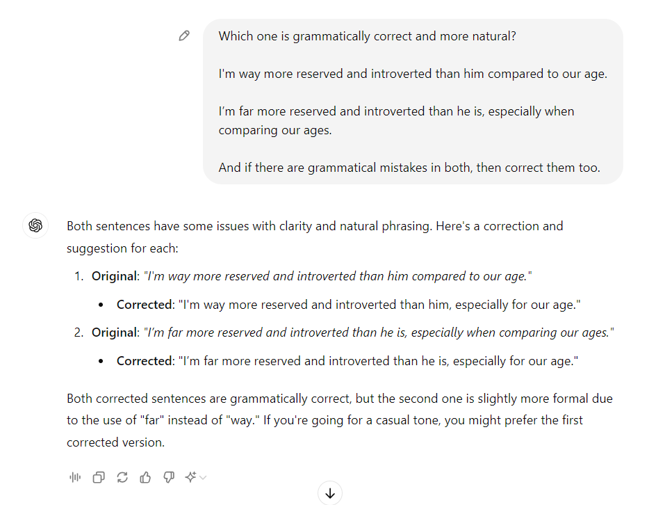 Demander à ChatGPT de vérifier la grammaire et la syntaxe des phrases.