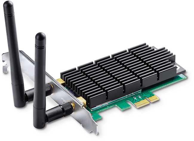 Une carte Wi-Fi PCIe fabriquée par TP-Link.