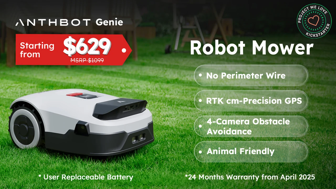 Kickstarter de la tondeuse à gazon intelligente ANTHBOT Genie