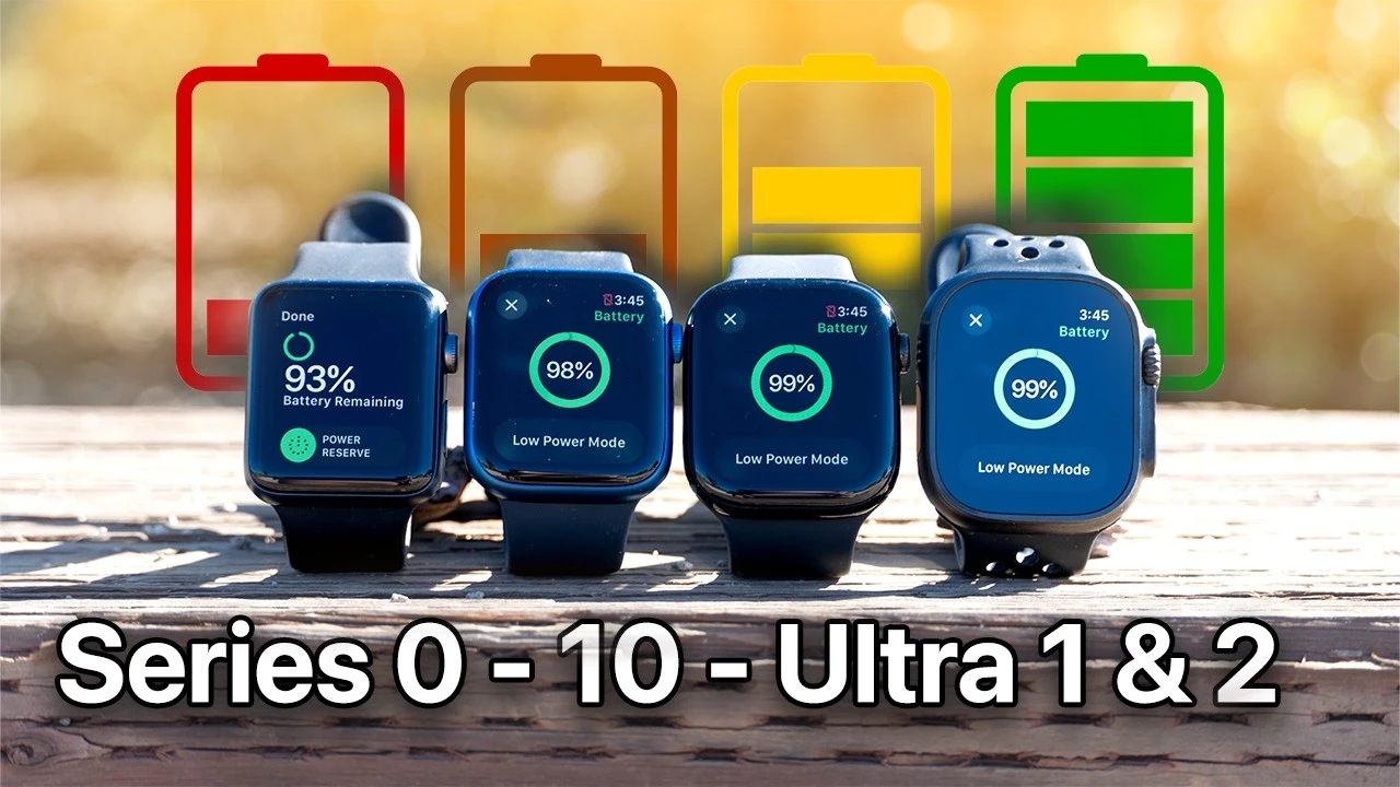 Test de batterie Apple Watch