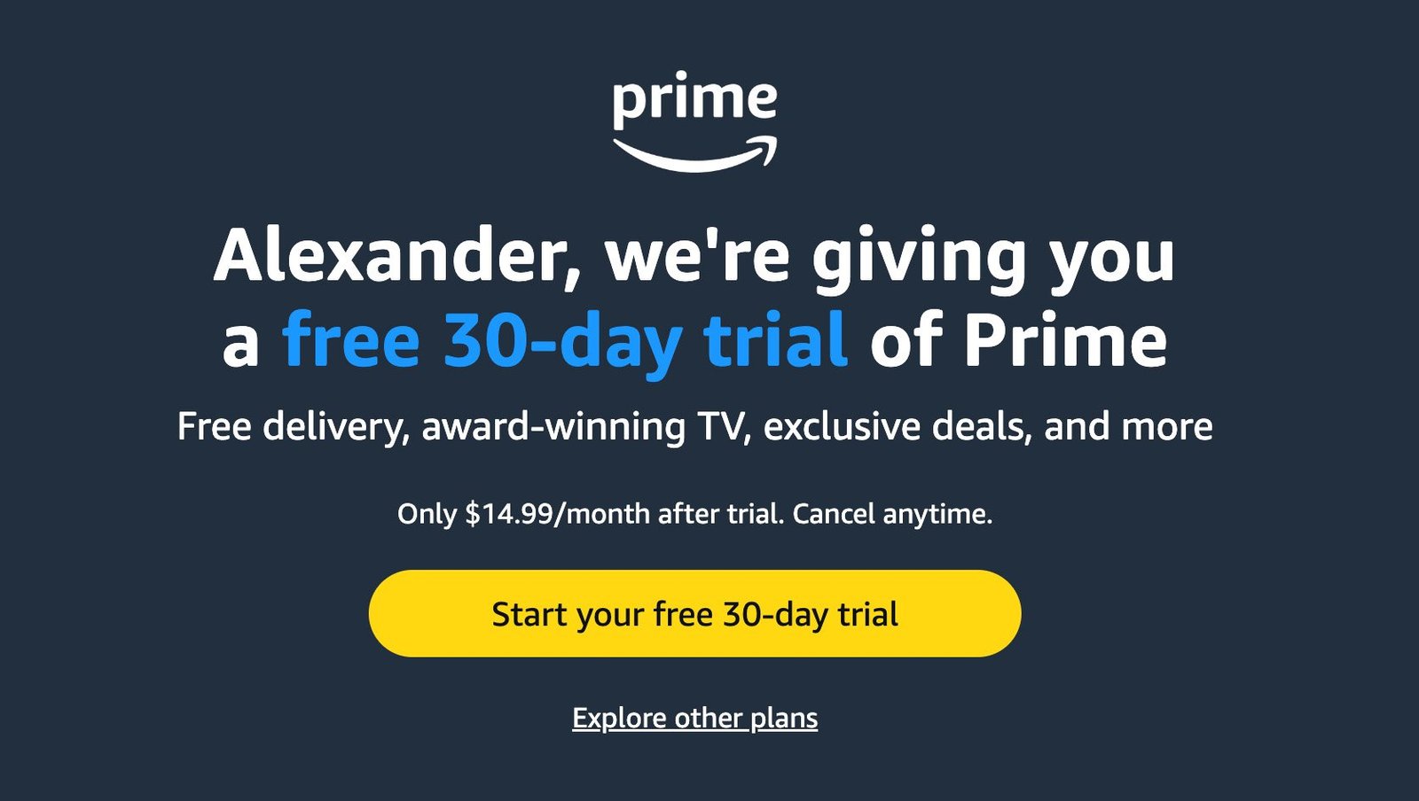 Adhésion Prime Amazon