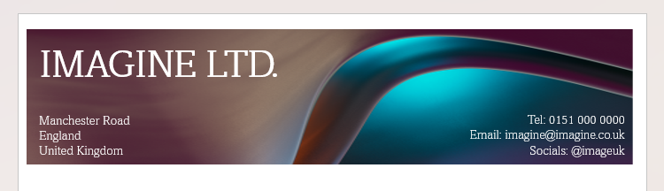 Un papier à en-tête réalisé dans Microsoft Word à l’aide d’une image stock.