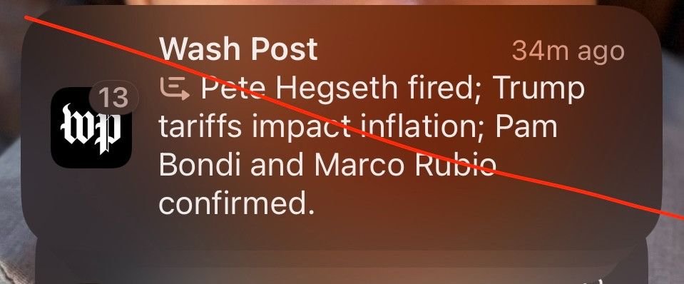 Notification Apple Intelligence incorrecte