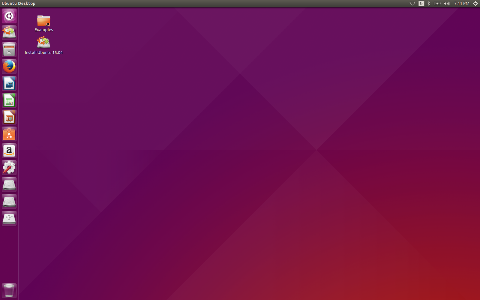 Le bureau Ubuntu 15.04.