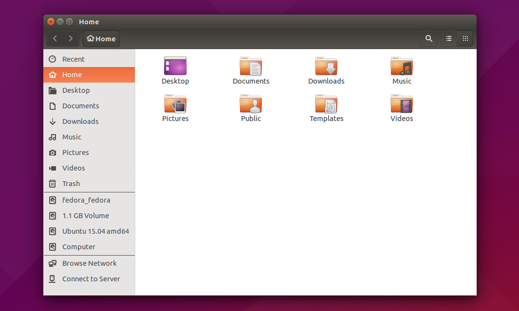 Le dossier à domicile à Ubuntu 15.04.