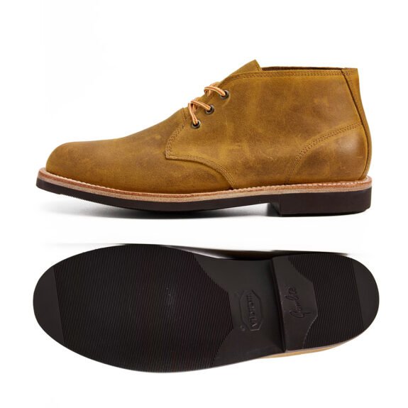 Rhodes Goodyear Welted Harrison Chukka Boots en cuir marron