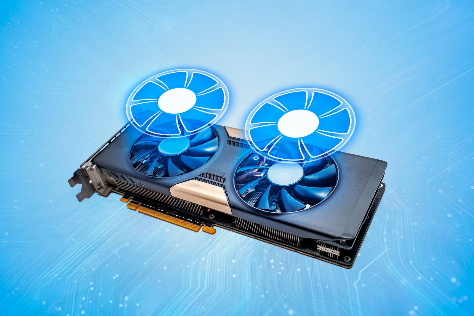 Un GPU avec deux fans a mis en évidence.
