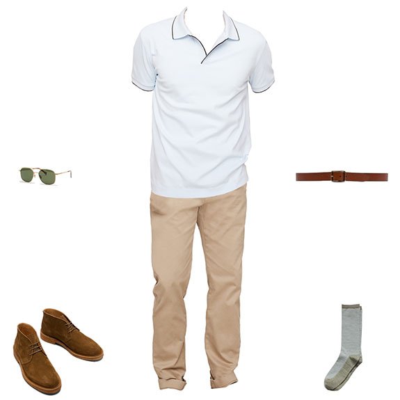 Scénario de style 1S5O BR32625 Chinos Chukkas Polo