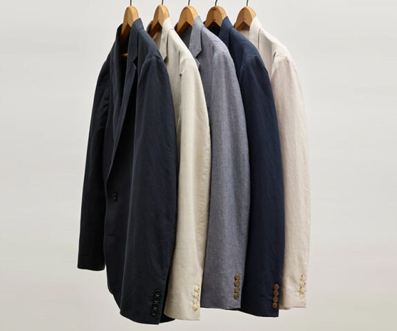 Veste de costume non structurée Ludlow Slim-Fit en Irish Cotton-Linen Blend