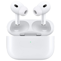 AirPods Pro 2 (2e génération) avec USB-C sur un fond transparent