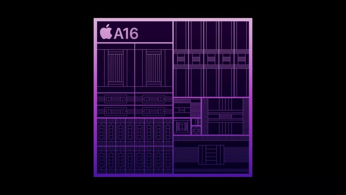Graphique système sur puce A16 d'Apple.