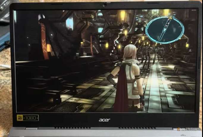 Final Fantasy 13 fonctionnant sur un Chromebook Plus.