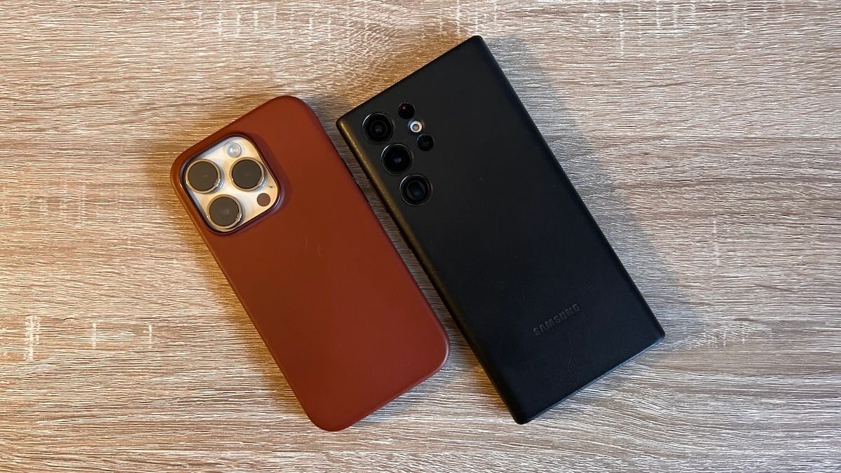 iPhone 14 Pro et S22 Ultra en cuir caisses