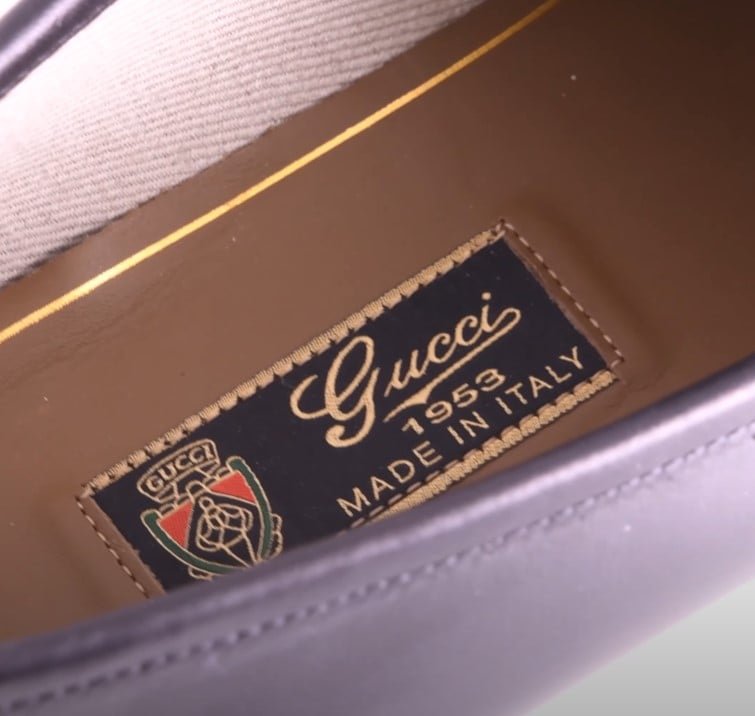 Gucci Shoe Shoe Label Quality vs Brand Gucci 1953 Labé de semelle à mobits
