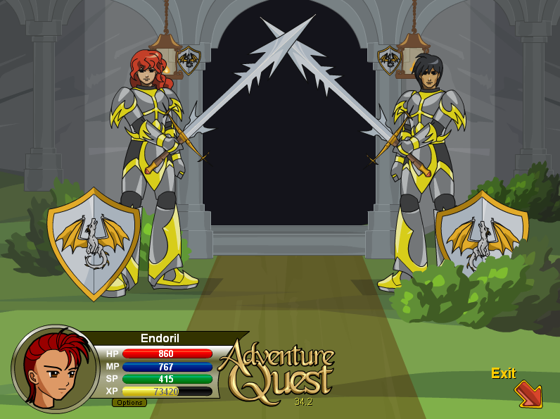 Une capture d'écran de l'Adventurequest originale de 2002.