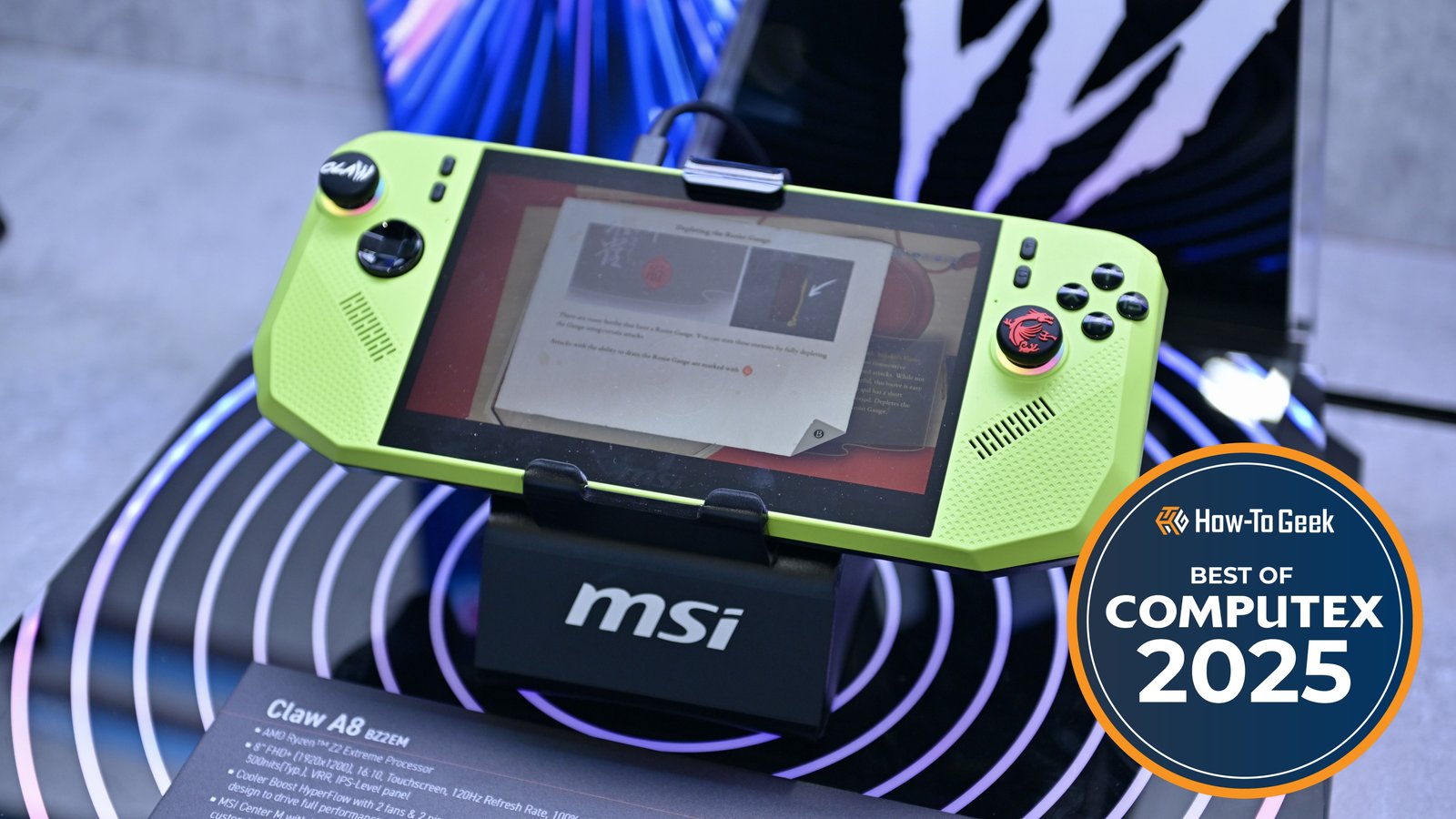 La griffe MSI A8 à Computex 2025.