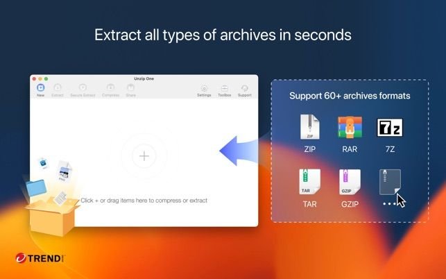 Unzip un pour macOS.