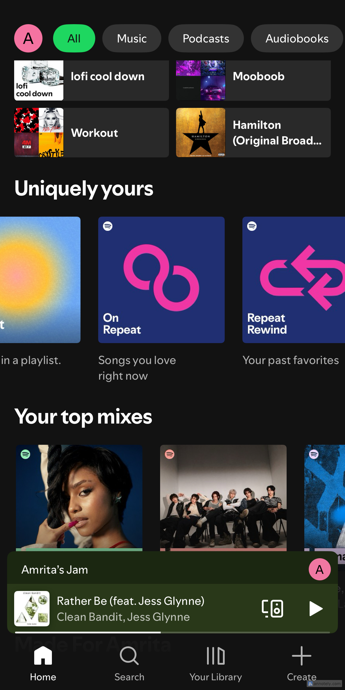 Listes de lecture personnalisées sur Spotify.