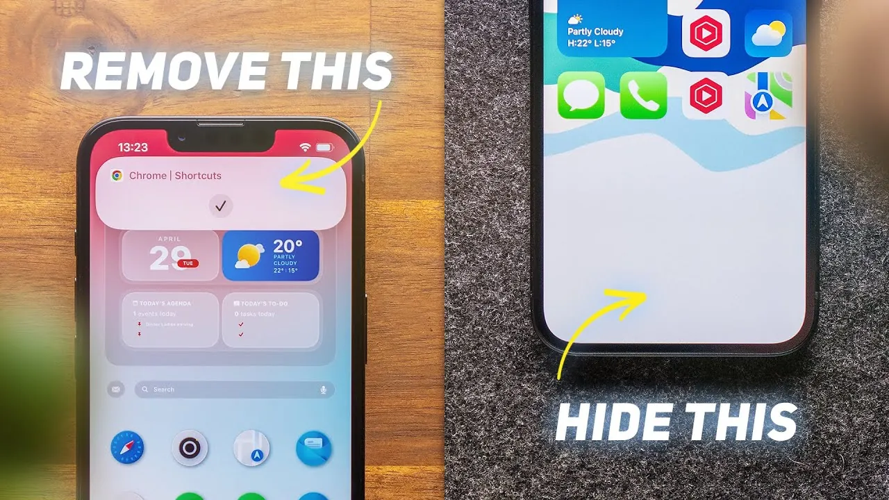 Cacher le quai sur iOS 18 en utilisant des fonds d'écran personnalisés