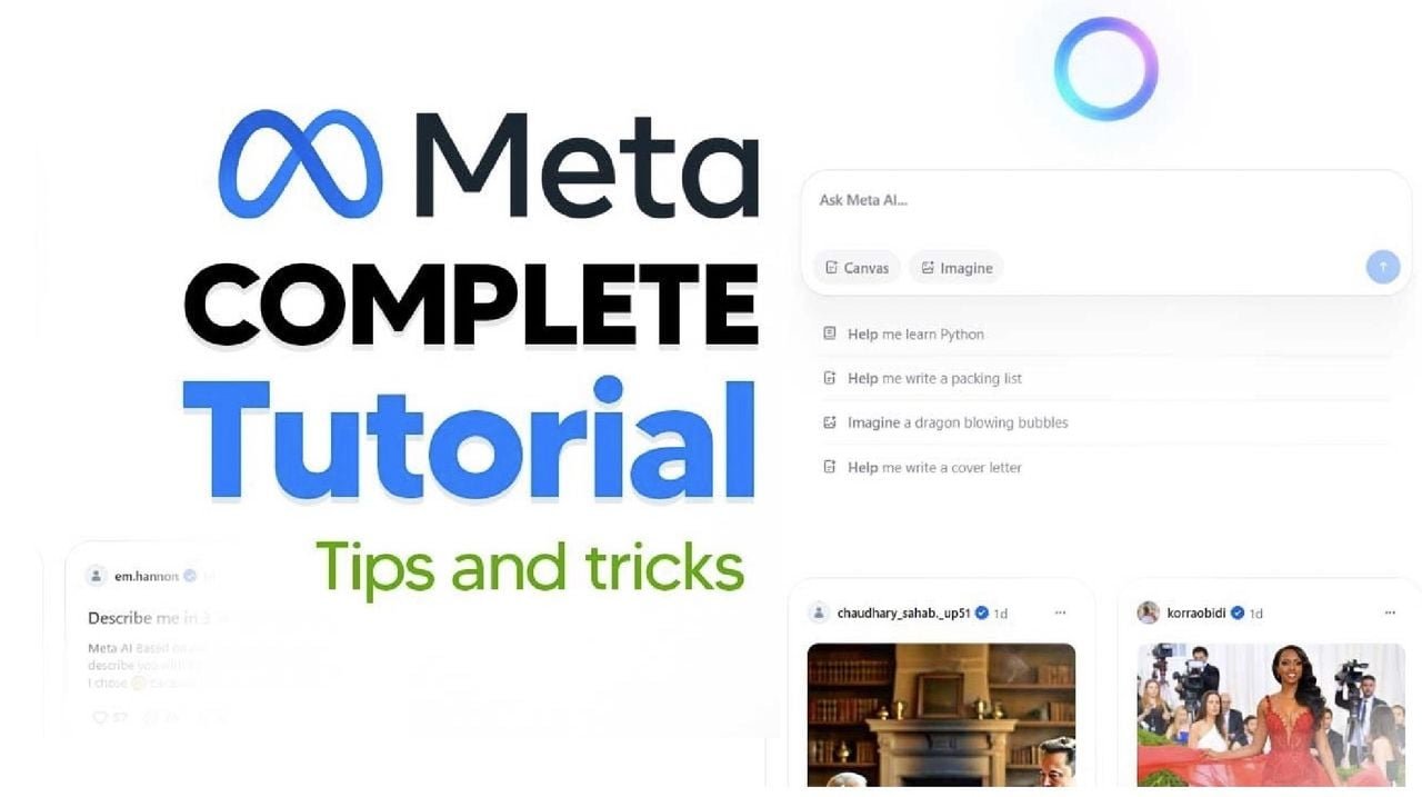 Plateforme Meta.ai à 4 llama en action en action